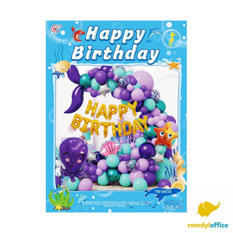 YW-04555 SET BALOANE PARTY HAPPY BIRTH