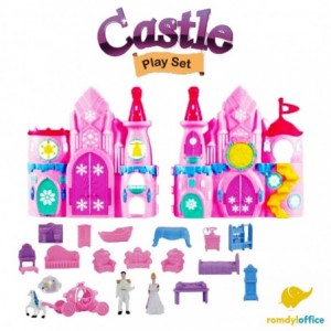 Set castel pliabil cu accesorii și lumini.