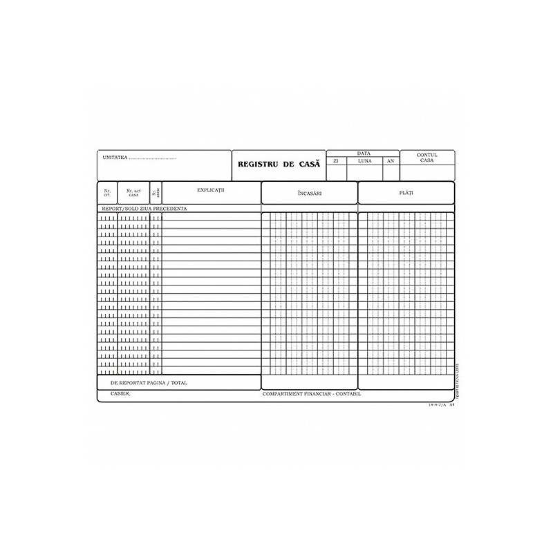REGISTRU DE CASA A4 - OFFSET