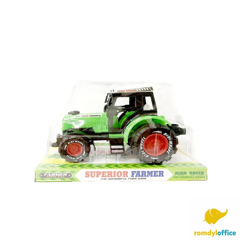 Tractor plastic pentru copii – Jucărie rezistentă și colorată