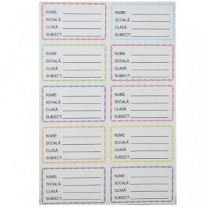 ET-5 ETICHETE SCOLARE 19*27CM 10 COLI/SET