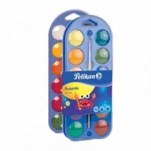 HZ-ACUARELE 24 CUL+PALETA, 2 in 1 Pelikan