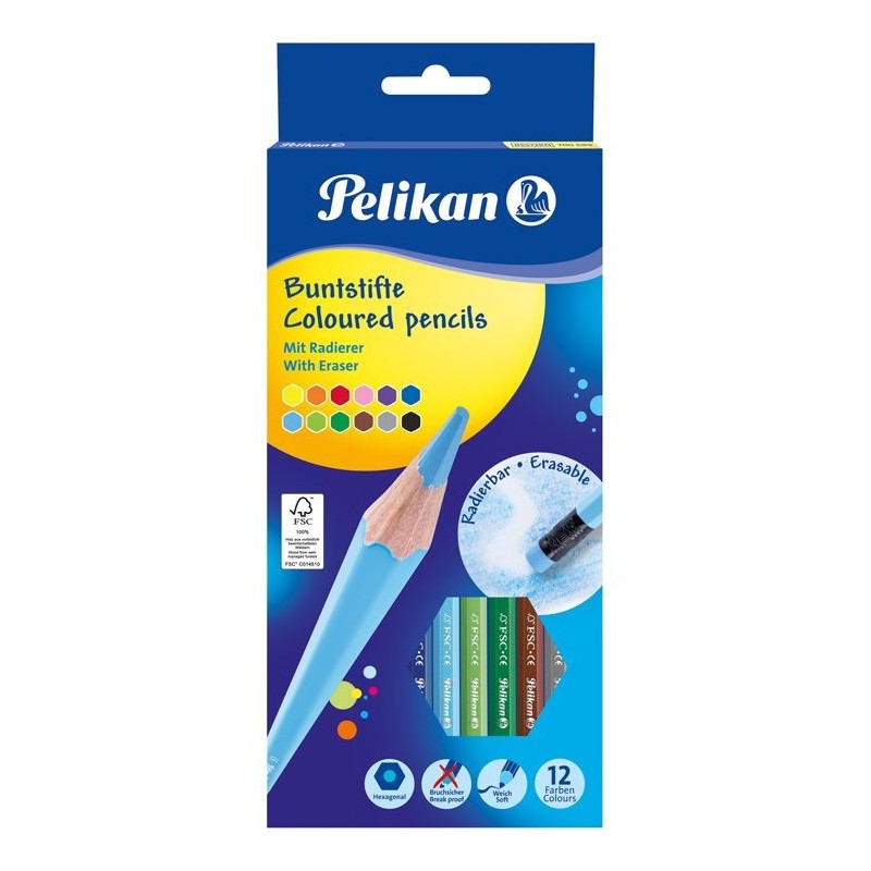 HZ-CREIOANE COLOR 12 CUL/SET CU RADIERA Pelikan