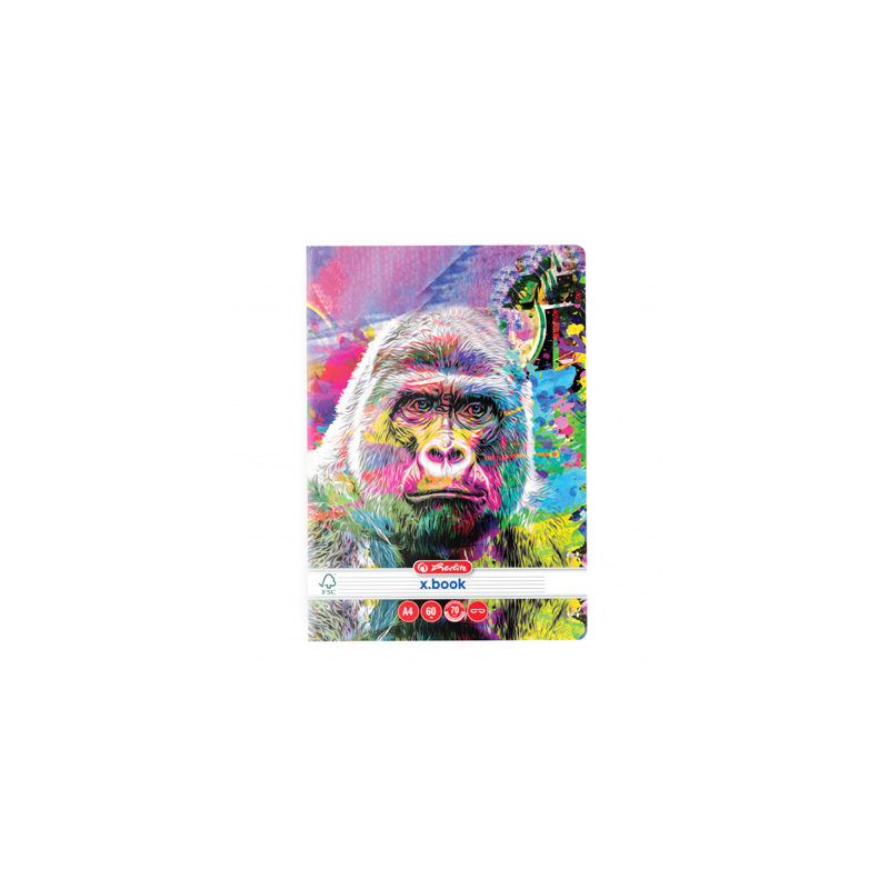 CAIET A4 60F DICTANDO COLOR ANIMALS HERLITZ 5/SET