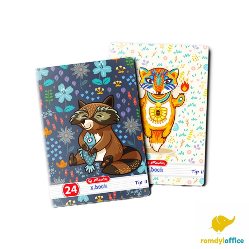 CAIET TIP II A5 24F CUTE ANIMALS HERLITZ, set 20