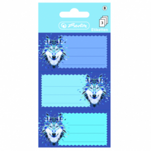 HZ-ETICHETE SCOLARE ANIMALS WOLF 9 BUC/SET