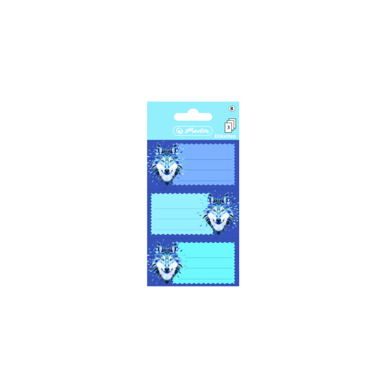 HZ-ETICHETE SCOLARE ANIMALS WOLF 9 BUC/SET