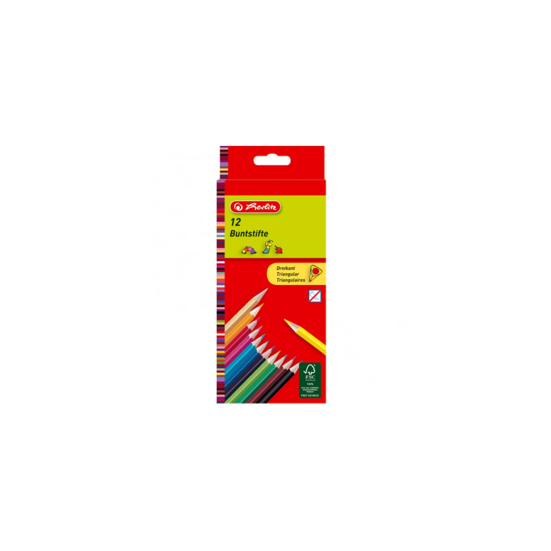 HZ-CREIOANE COLOR 12 CUL/SET TRIUNGHIULAR Herlitz