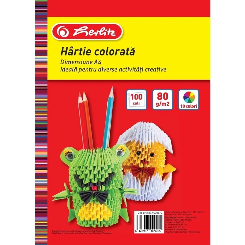 HZ-HARTIE COLOR A4 80GR 100COLI/TOP Herlitz
