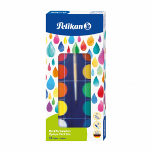 HZ-ACUARELE 12 CUL+TUB ALB DE ZINC+PENSULA Pelikan