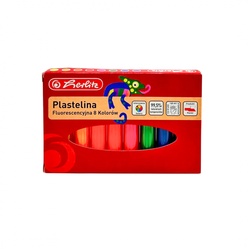 HZ-PLASTILINA 8 CUL/SET NEON Herlitz