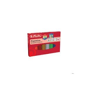 HZ-PLASTILINA 8 CUL/SET GLITTER Herlitz