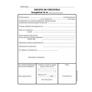 DECONT CHELTUIELI A5