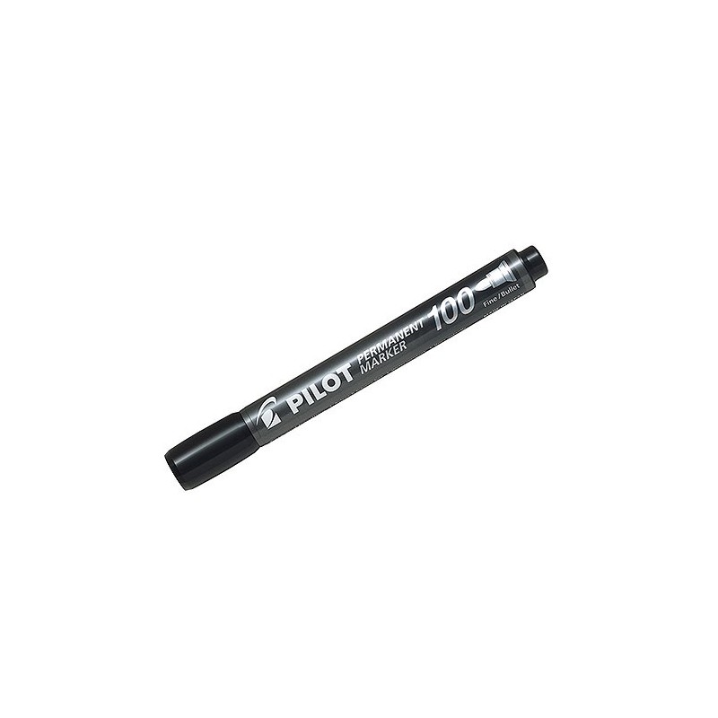 PILOT MARKER PERMANENT P100 NEGRU 12/CUTIE