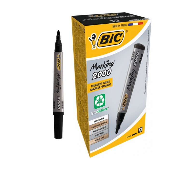 BIC MARKER PERMANENT 2000 ALBASTRU set 12