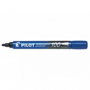 PILOT MARKER PERMANENT P100 ALBASTRU 12/CUTIE
