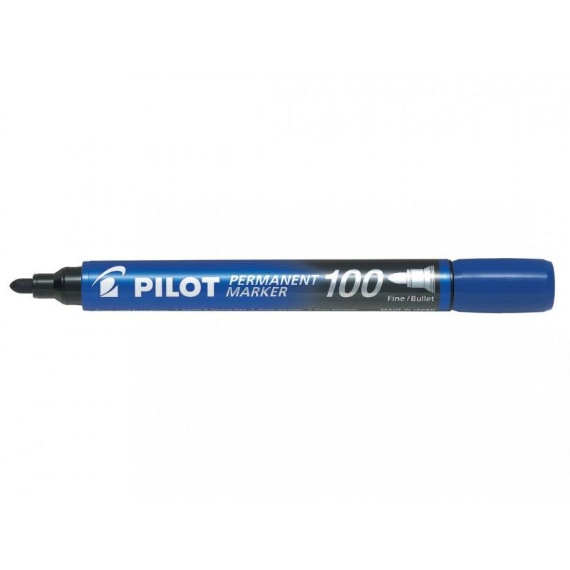 PILOT MARKER PERMANENT P100 ALBASTRU 12/CUTIE
