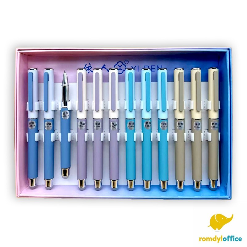 STL-30009M STILOU METALIC PENITA ASCUNSA CU STERGERE SET 12