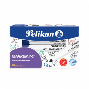 HZ-MARKER WHITEBOARD 741 ALBASTRU set 10 Pelikan