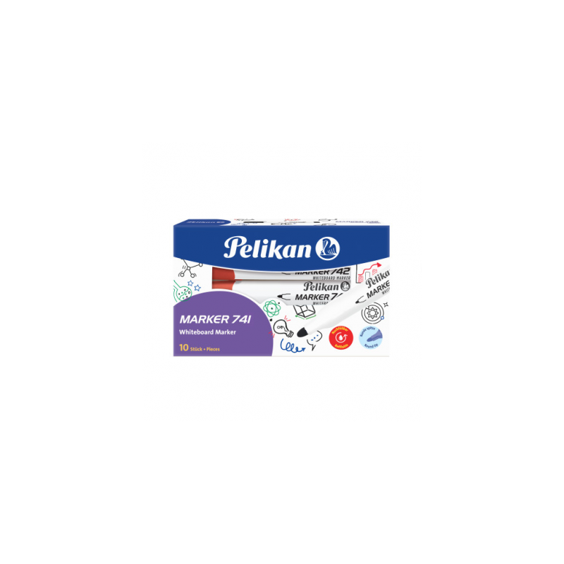 HZ-MARKER WHITEBOARD 741 ROSU set 10 Pelikan