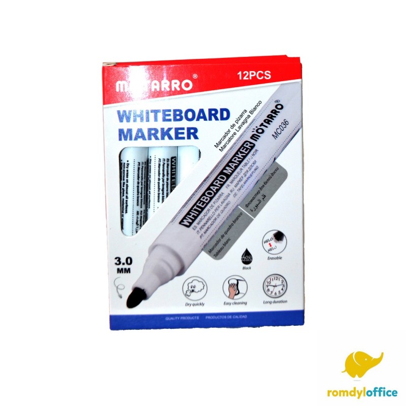 MC036-11 MARKER WHITEBOARD NEGRU, set 12