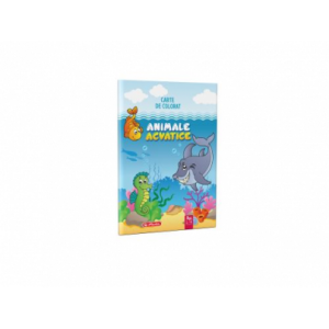 HZ-CARTE DE COLORAT A4, 16F, ANIMALE ACVATICE