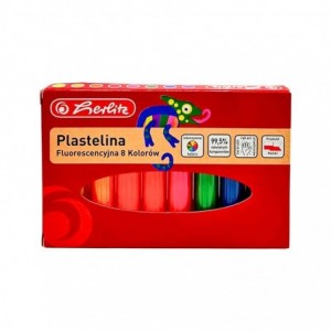 HZ-PLASTILINA 8 CUL/SET NEON Herlitz