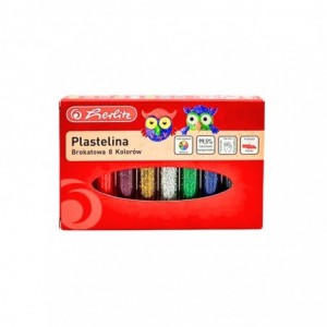 HZ-PLASTILINA 8 CUL/SET GLITTER Herlitz