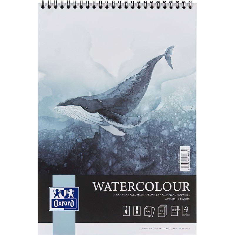 BLOC DESEN A4 300G 10F SPIRA WATERCOLOUR  Oxford