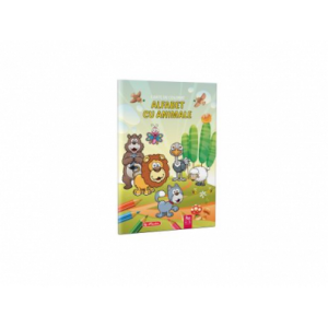 HZ-CARTE DE COLORAT A4, 16F, ALFABET CU ANIMALE