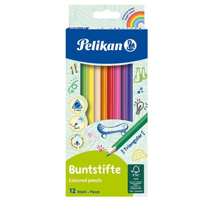 HZ-CREIOANE COLOR 12 CUL/SET TRIUNGHIULAR Pelikan