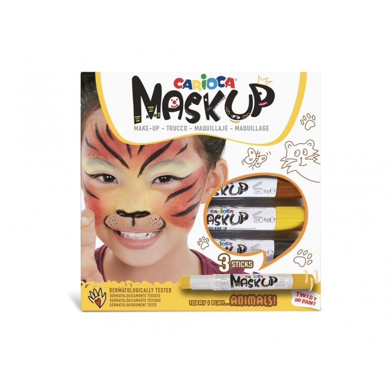 SCH-CARIOCA MASK-UP ANIMALS 3/SET