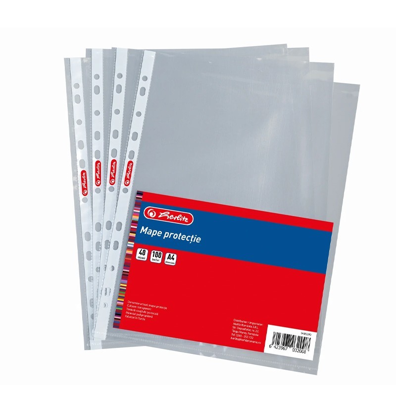 FIL-4H FOLIE PROTECTIE A4 40 MICRO 100/set Herlitz