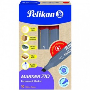 HZ-MARKER PERMANENT 711 ROSU set 10 Pelikan
