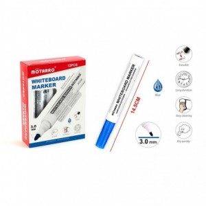 MC036-12 MARKER WHITEBOARD ALBASTRU, set 12