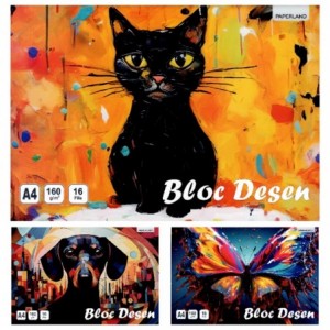 BLOC DESEN A4 160G 16F, set 10