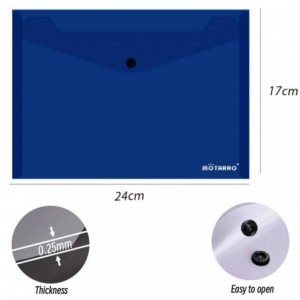 MQ097-6 MAPA PLASTIC CU BUTON A5,24*17CM, set 12