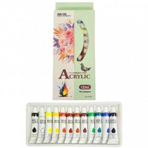 TP-A1801 TEMPERA ACRILIC 12 CULORI*12ML