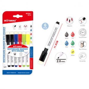 MC039-7 SET 6 MARKER WHITEBOARD CU BURETE, set 12