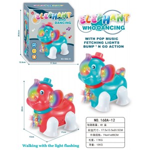 168A-12 ELEFANT MUZICIAN 18*14*21CM, bax 48