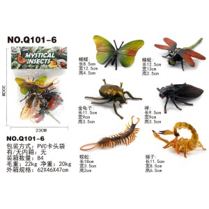 Q101-6 FIGURINE 6 INSECTE 23*30CM, bax 120