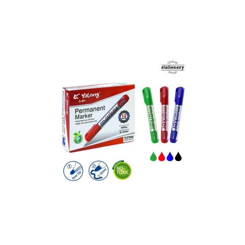 YL875006 MARKER PERMANENT VERDE, set 12