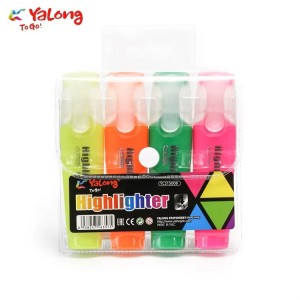 Set texmarker 4 culori (galben,portocaliu,verde si roz) YALONG
