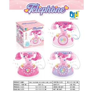 009-16 TELEFON MUZICAL 15-13*12CM, bax 108