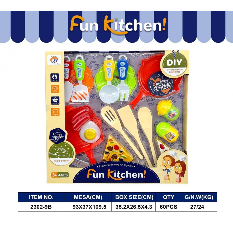 2302-9B SET BUCATARIE CU ACCESORII 35*17*5cm, bax 60