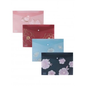 MQ132-1 MAPA PLASTIC CU BUTON A4, set 12