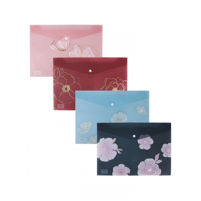 MQ132-1 MAPA PLASTIC CU BUTON A4, set 12