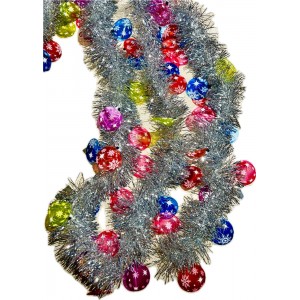 GLDE-22 BETEALA DECORATIVA ARGINTIE 2M*9CM CHRISTMAS