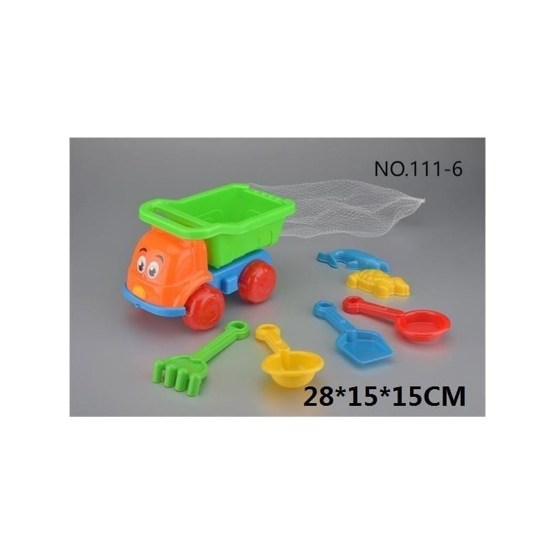 111-6 CAMION NISIP CU ACCESORII 28x15x15cm, bax 48