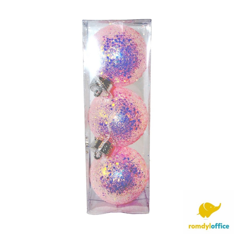 ST3141 GLOBURI ROZ 8CM 3/SET